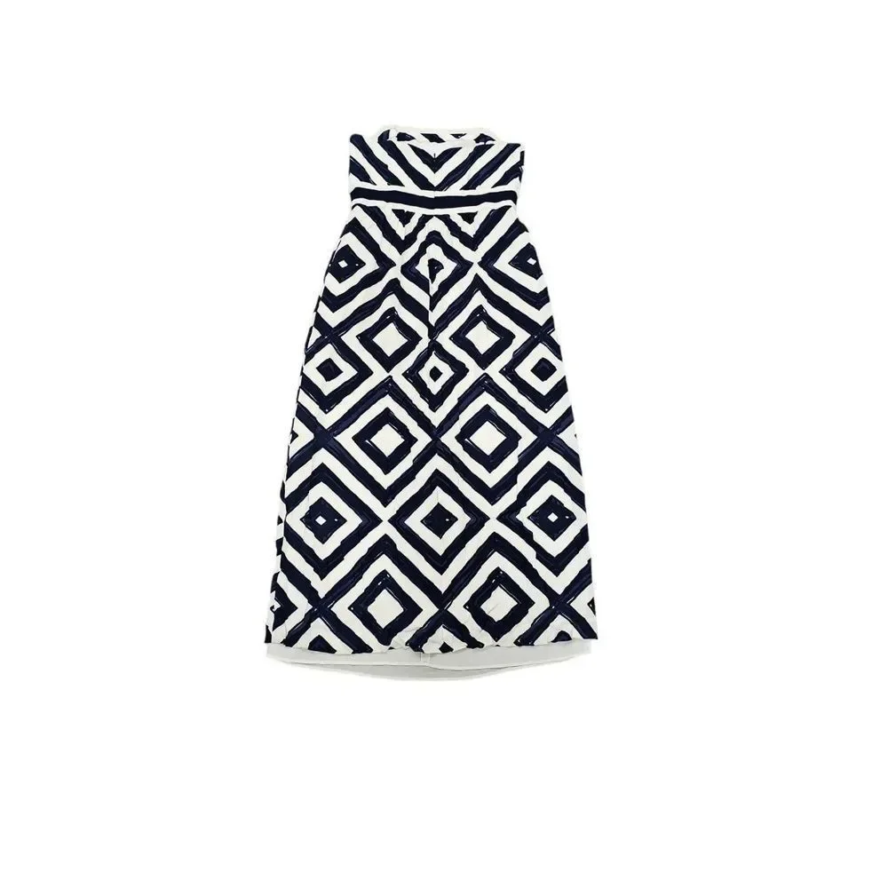 Vineyard Vines Strapless Maxi Dress Resort Cruise Diamond print Cocktail - Picture 10 of 11